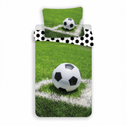 Parure de lit ballon de football - 140 x 200 cm - Vert