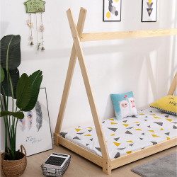 Lit pour enfant - Tipi - 90 x 190 cm - Bois naturel