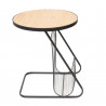 Table ronde range revues - D 41 cm - Noir