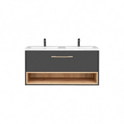 Meuble sous vasque mural - L 120 x P 46 x H 57 cm - Brunei Cosmos
