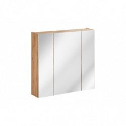 Armoire miroir - 80 x 16 x 75 cm - Elise Oak
