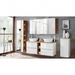 Grande armoire miroir murale - 45 x 33 x 170 cm - Elise White