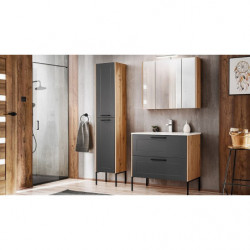 Armoire miroir mural - 80 x 16 x 72 cm - Duramen