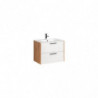 Meuble sous vasque - 80 x 46 x 61 cm - Duramen White