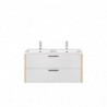 Meuble sous vasque - 120 x 46 x 61 cm - Duramen White