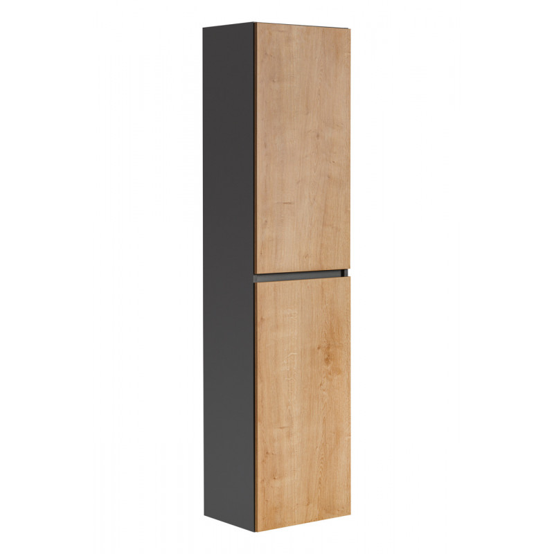 Grande armoire murale - 40 x 33 x 170 cm - Stéphanie Grey Oak