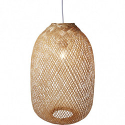 Suspension luminaire en bambou tressé - Bari - D 35 x H 50 cm