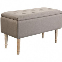 Banc coffre - Emilie - L 80 x l 40 x H 43,5 cm - Beige