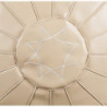 Pouf rond vintage - Fesa - D 50 x H 30 cm - Beige