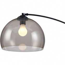 Lampadaire en arc - Daisy - H 170 cm - Noir et transparent