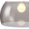 Lampadaire en arc - Daisy - H 170 cm - Noir et transparent