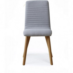 Chaise en tissu - L 43 x P 58 x H 89 cm - Gris