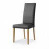 Chaise de décoration - Cuir - L 47 x P 60 x H 99 cm - Noir