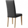 Chaise de décoration - Cuir - L 47 x P 60 x H 99 cm - Noir