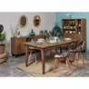 Table de salle à manger en pin recyclé - Patio - L 200 x l 100 x H 77 cm - Marron
