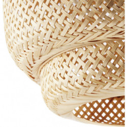 Suspension en bambou - Bali - D 40 x H 36,5 cm - Beige