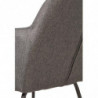 Chaise en tissu - Rocky - L 61 x l 76 x H 79 cm - Gris