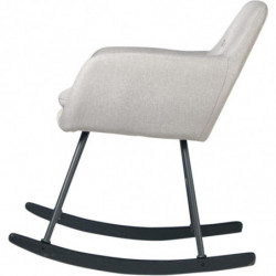 Chaise en tissu - Rocky - L 61 x l 76 x H 79 cm - Gris Clair