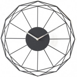 Horloge ronde en métal - Ben - D 39 cm - Noir
