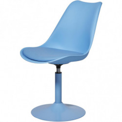 Lot de 2 chaises - Steevy - L 48,5 x P 58,5 x H 81,5 cm - Bleu