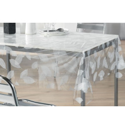 Nappe imperméable rectangulaire en PVC - 140 x 240 cm - Imprimé feuilles