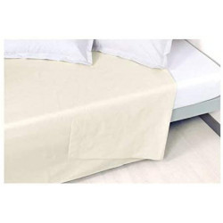 Drap plat en percale de coton - Manoir - 240 x 300 cm - Ivoire