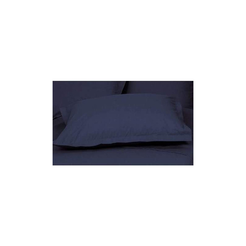 Taie d'oreiller en percale de coton - Manoir - 50 x 70 cm - Bleu marine