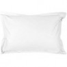 Taie d'oreiller en percale de coton - Manoir - 50 x 70 cm - Blanc neige