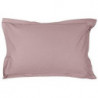 Taie d'oreiller en percale de coton - Manoir - 50 x 70 cm - Prune