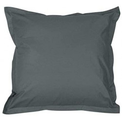 Taie d'oreiller en percale de coton - Manoir - 65 x 65 cm - Ardoise