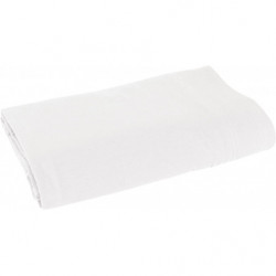 Drap plat en coton lavé - Palace - 240 x 300 cm - Pure blanc