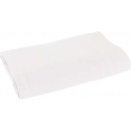 Drap plat en coton lavé - Palace - 240 x 300 cm - Pure blanc