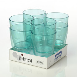 Lot de 8 verres - Kristal - 0,28 L - Coloris aléatoire
