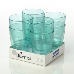 Lot de 8 verres incassables en plastique - 0,28 L - Coloris aléatoire