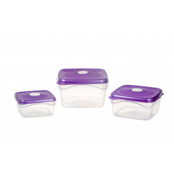 Lot de 3 Tupperware Freska Square - Tailles différentes