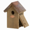 Nichoir antique en cuivre - L 11,3 x l 14,2 x H 20,1 cm - Marron