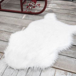 Tapis en fausse fourrure - Winter - 60 x 90 cm - Blanc