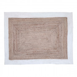 Tapis rectangulaire en jute - Slow life - 120 x 170 cm - Beige