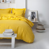 Taie de traversin uni en coton - 45 x 185 cm - Jaune