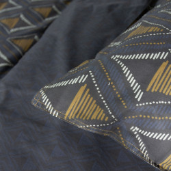 Parure de lit en coton - Teranga - l 220 x L 240 cm - Imprimé ethnique