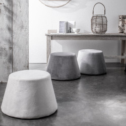 Pouf cylindrique en velours...