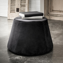 Pouf cylindrique en velours...