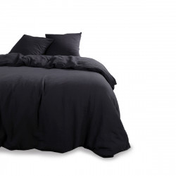 Parure de lit en coton - 220 X 240 cm - Noir