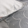 Parure de lit éventail - Sunshine - 220 X 240 cm - Blanc et gris