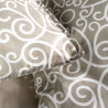 Parure de lit bohème chic - Sunshine - 220 X 240 cm - Beige et blanc