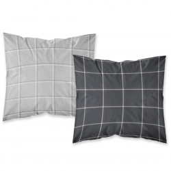 Parure de lit à carreaux - Coton - Winter - 220 X 240 cm - Gris
