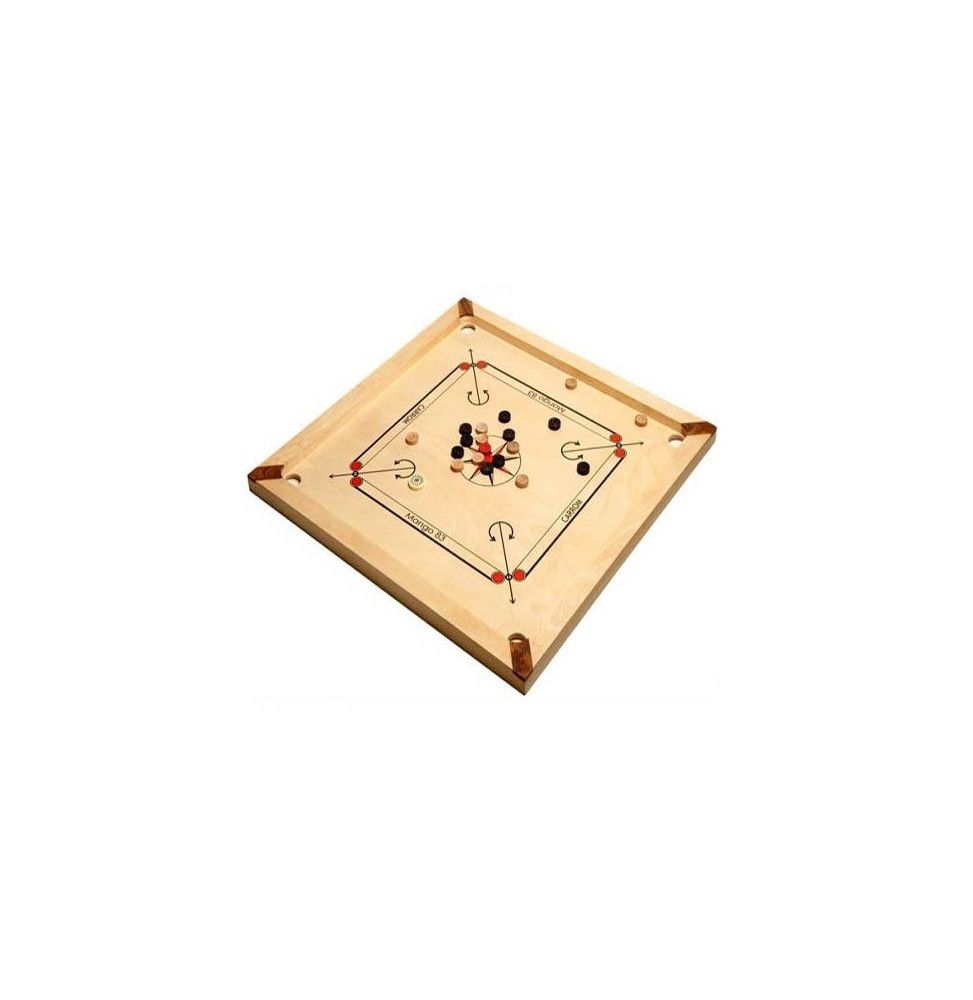 Table de jeu Carrom - Billard indien - 83 x 83 cm