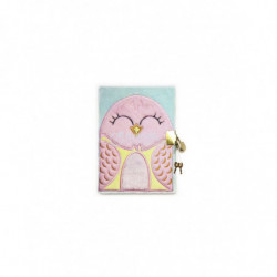 Journal intime en fourrure - Oiseau - Rose