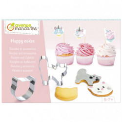 Happy Cakes - Recettes et accessoires de cuisine - Chat - Coffret créatif