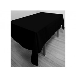 Nappe rectangle 140 x 240 cm - Uni noire - Linge de table